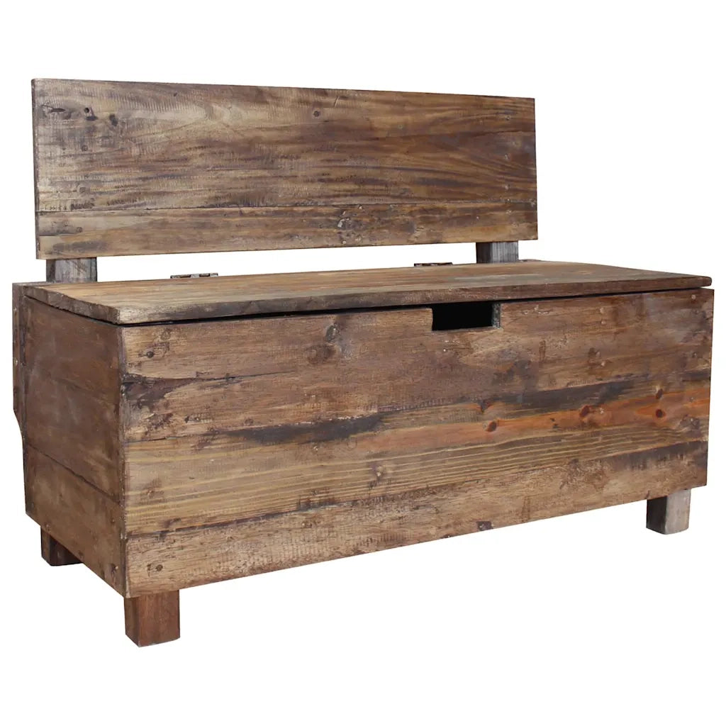 Panca-Sgabello in Legno Massello di Mogano 86x40x60 cm