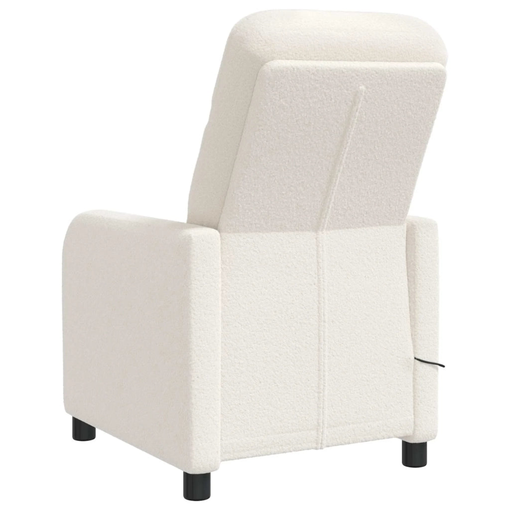 Poltrona Massaggiante Crema Bouclé 42034952