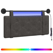 Testiera | Testata sospesa Con luce LED Nero PU Antico