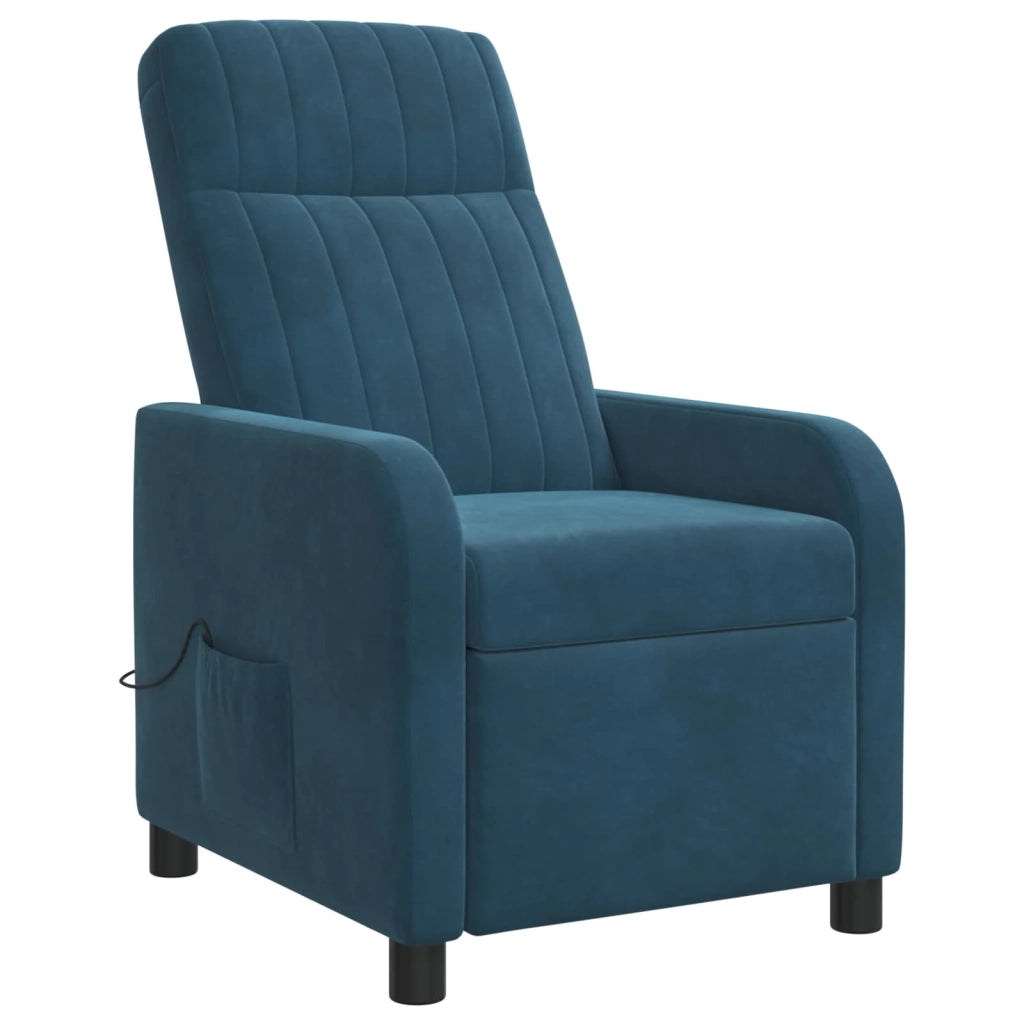 Poltrona Massaggiante Blu Velluto (V) 42035128