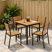 Tavolo da cena da giardino Bianco e Nero 60 x 60,5 x 75 cm 901754