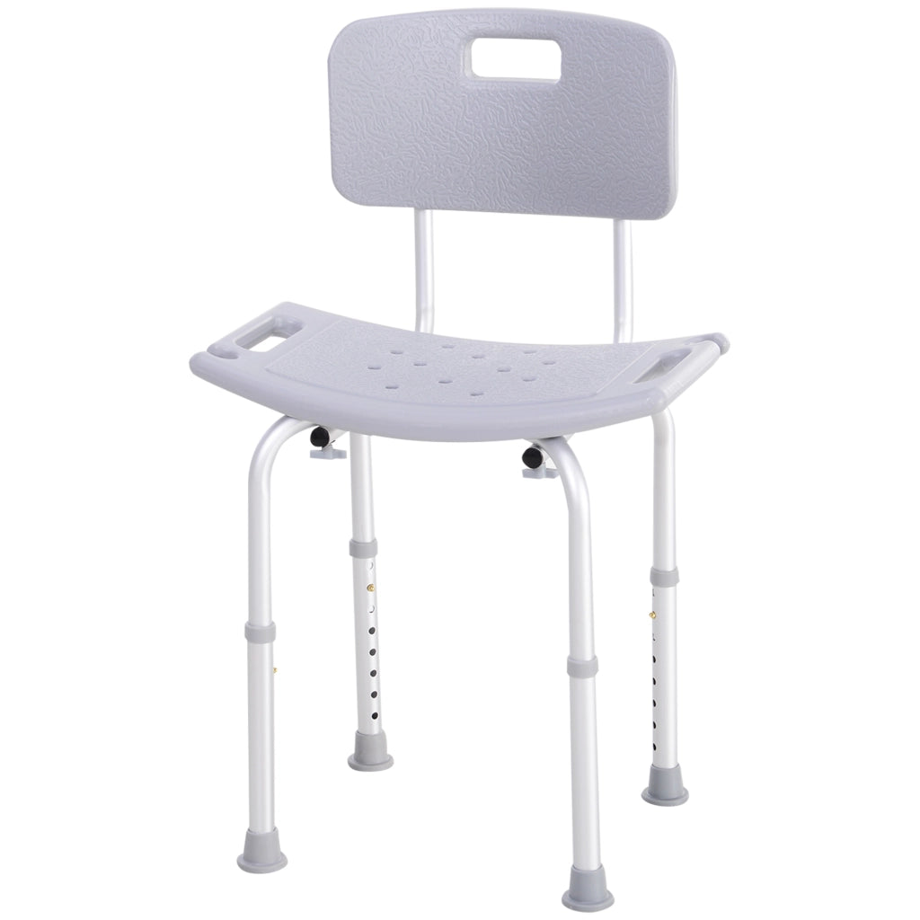 Sgabello da Doccia ¨C zephmum ¨C Alluminio e Plastica, Altezza Regolabile 71-88cm