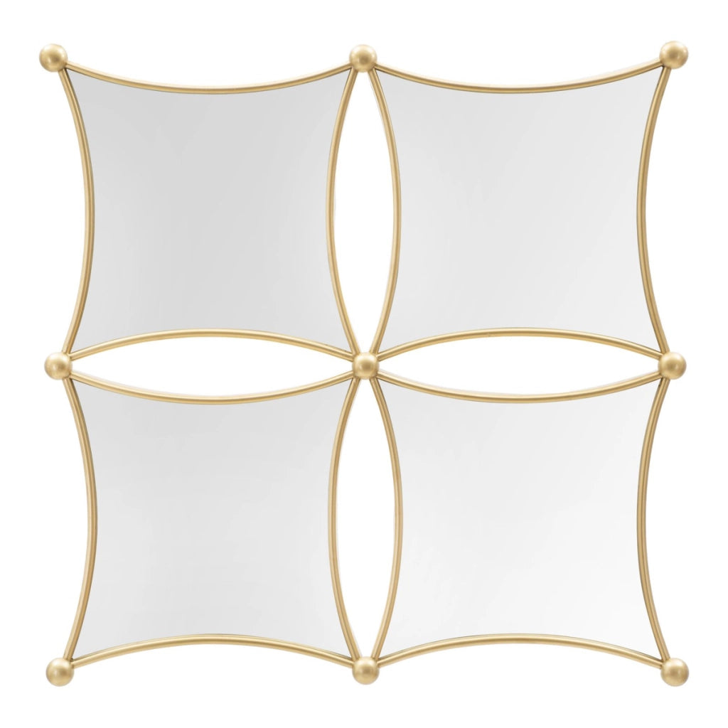 Specchio con Cornice VKH497, Oro, Metallo, 68x3,5x68 cm
