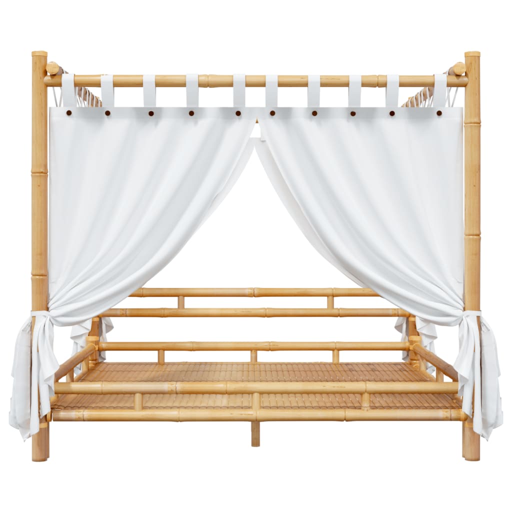 Letto a Baldacchino 200x200 cm in Bambù