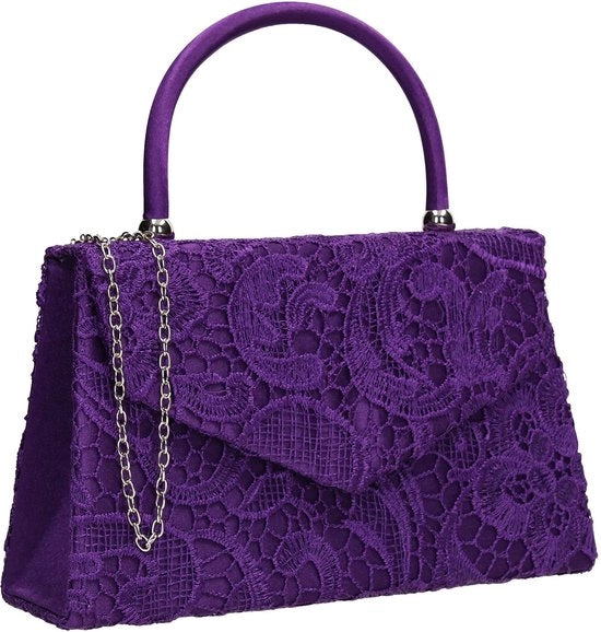 Clutch elegante per donne, viola (violet), unico modello