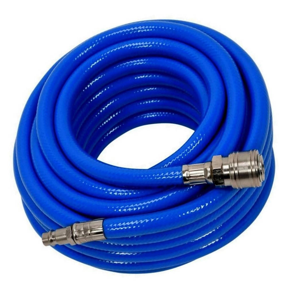 Trade Shop - Tubo Aria Compressa Flessibile Per Compressore 12 Metri Raccordo Rapido 1/4″ -