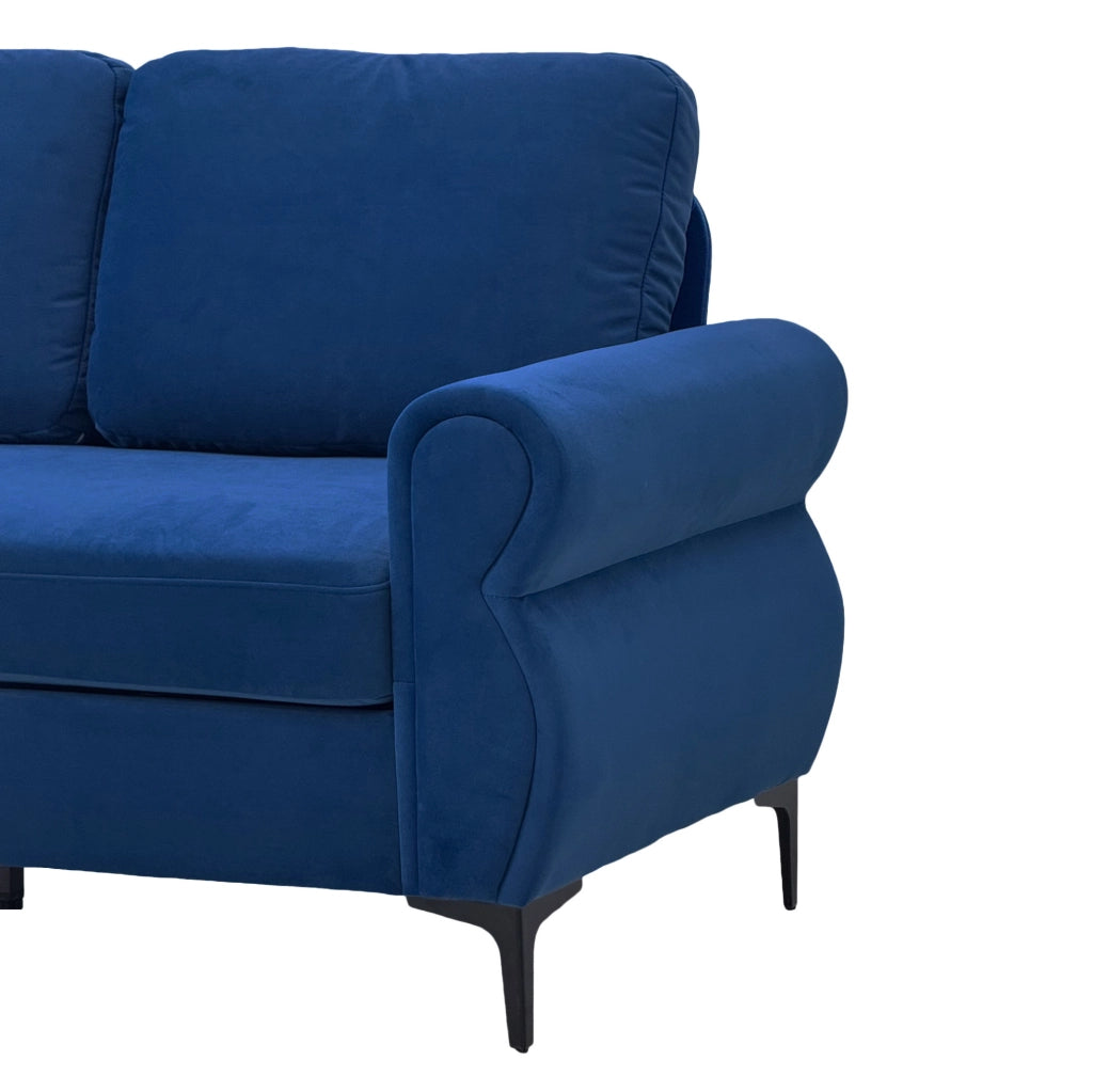 Divano Compatto in Tessuto Traspirante con Struttura Metallo-Legno e Seduta Ergonomica da 49 cm, Capacità di Carico 300 kg