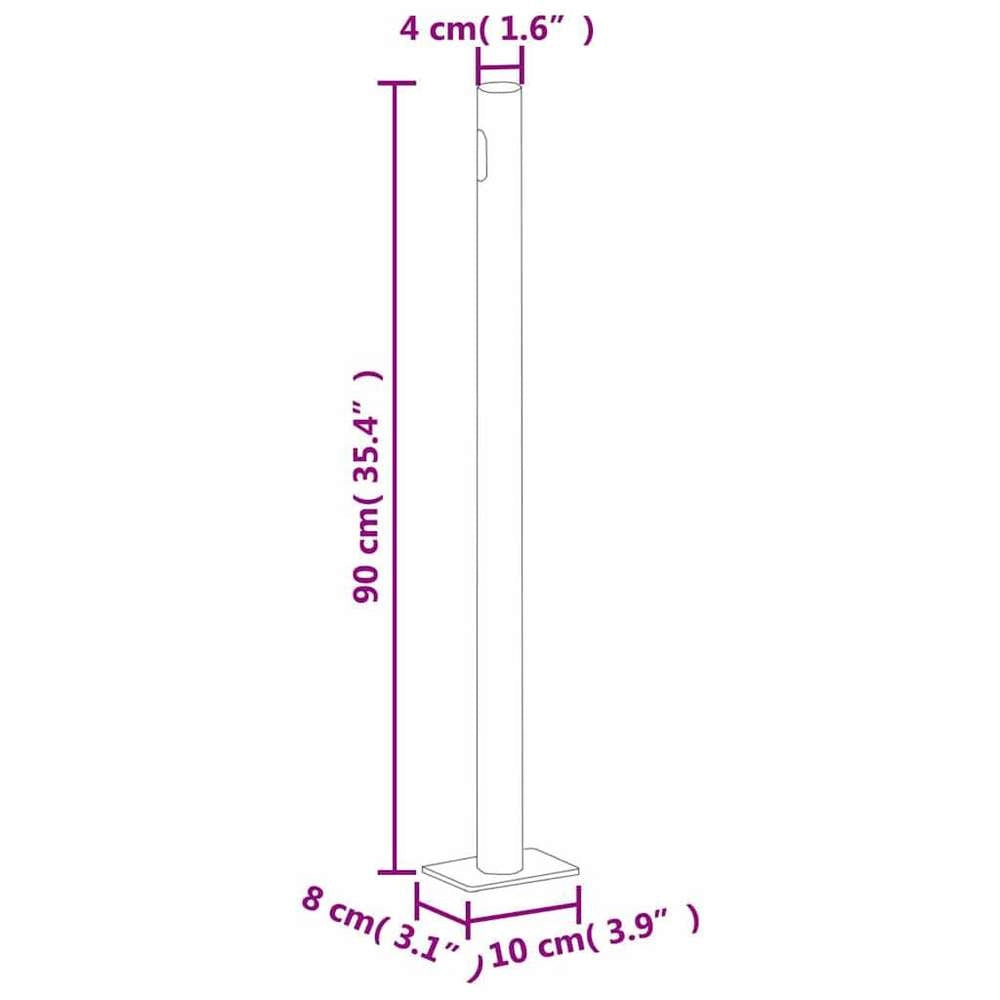 Extendable Side Awning 140x500 Cm Cream