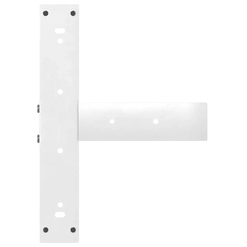 Gambe per tavolo da pranzo a forma di T 2 pz | Piede del tavolo bianche 60x35x(72-73) cm in acciaio