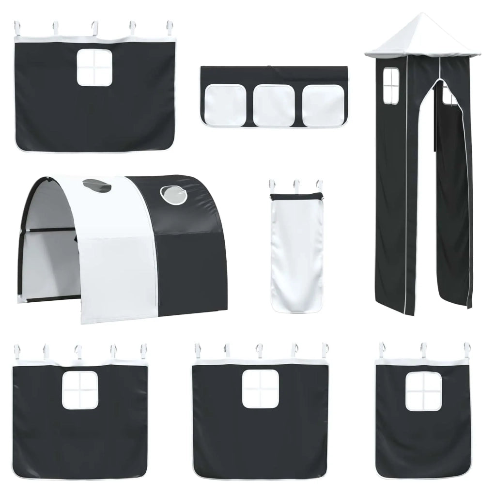 Struttura del letto loft per bambini Nero 100 x 190 cm Metallo 42020875