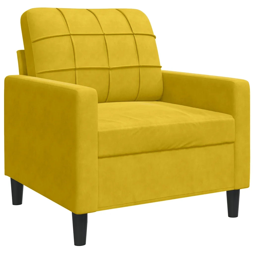 Set di Divani 4 pz con Cuscini giallo in Velluto 3278447