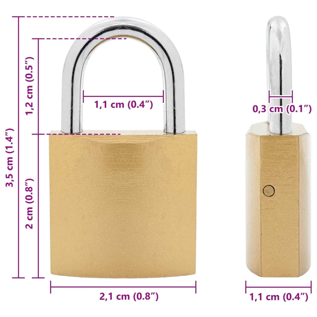 U Lock con Chiavi 12 pcs Ottone Ferro 42021896