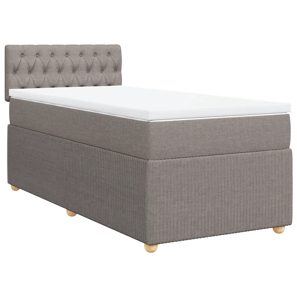 Giroletto a Molle con Materasso-Struttura Letto Tortora 80x200 cm inTessuto 487241