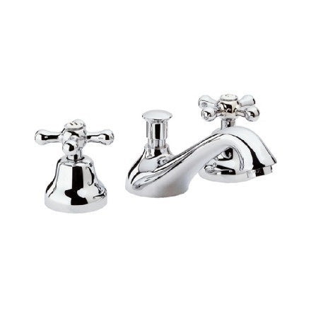 Batteria lavabo 3 fori remer stile retro serie liberty finitura oro