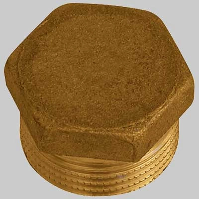 TAPPO MASCHIO ESAGONALE OTTONE GIALLO  1     MADE IN ITALY
