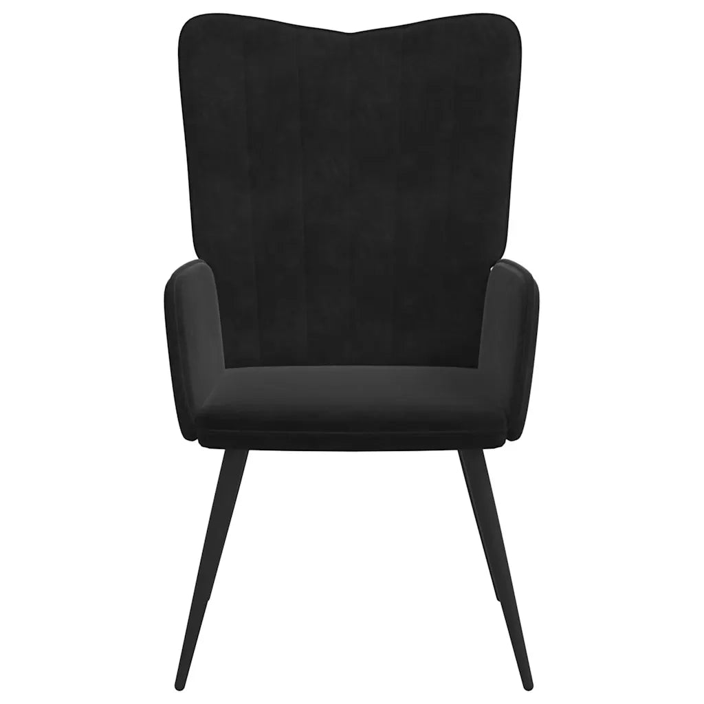 Sedia Relax Nera in Velluto 327683