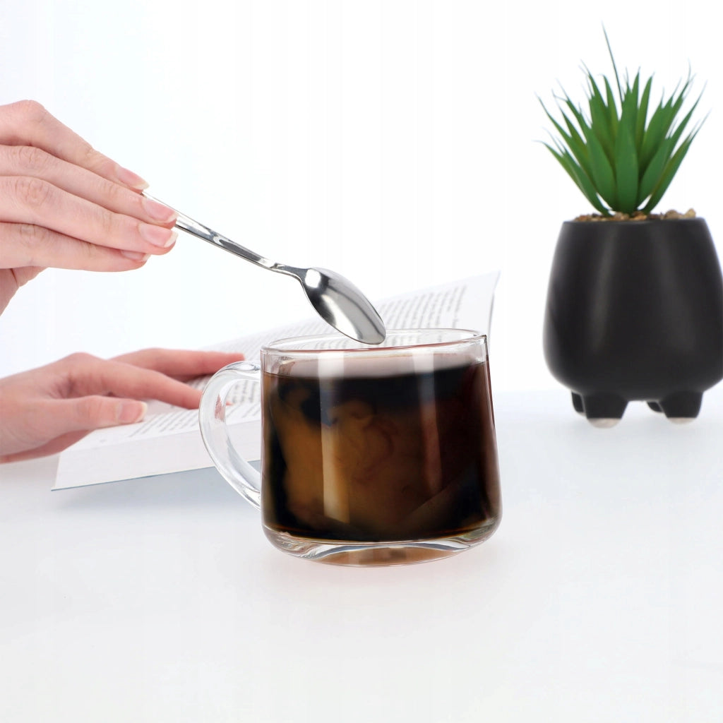 Set di 3 cucchiaini da tè/caffè KADAX in acciaio inossidabile color argento.