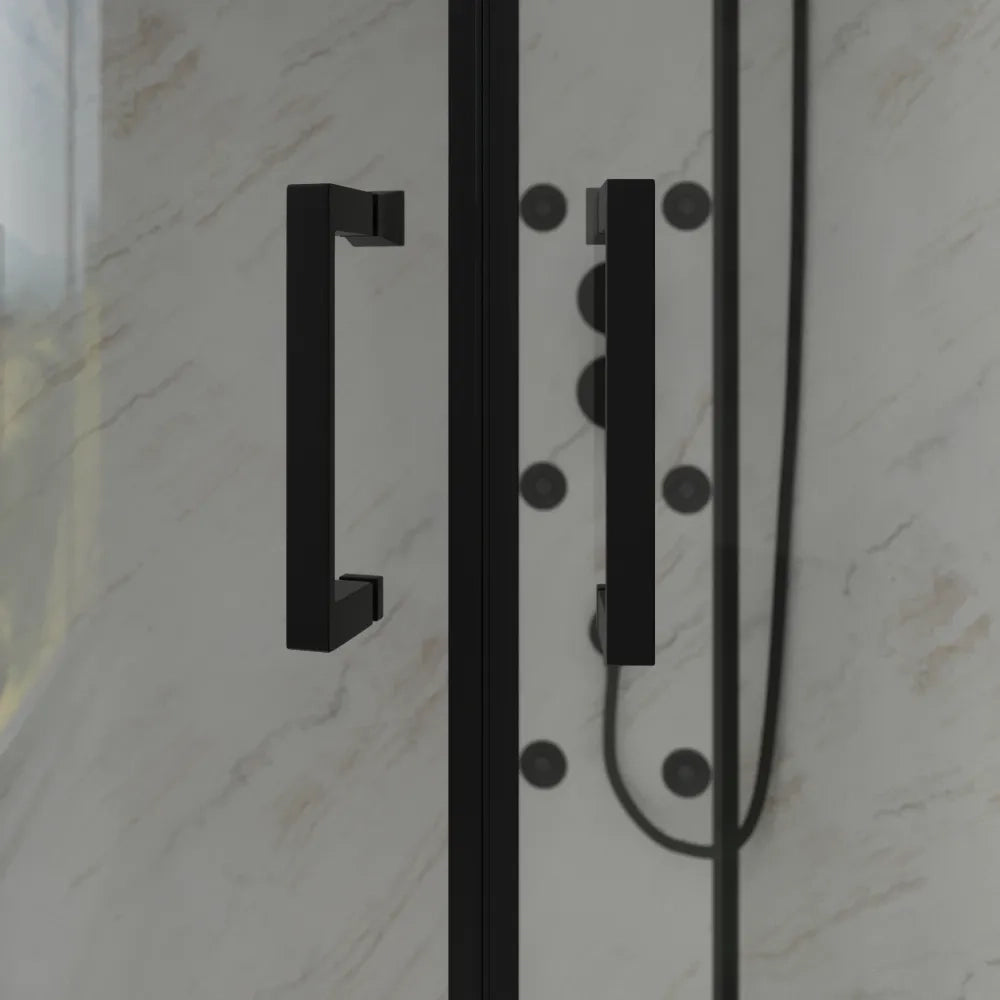 Cabina doccia idromassaggio semicircolare 85x85 cm multifunzione h215cm | Zante