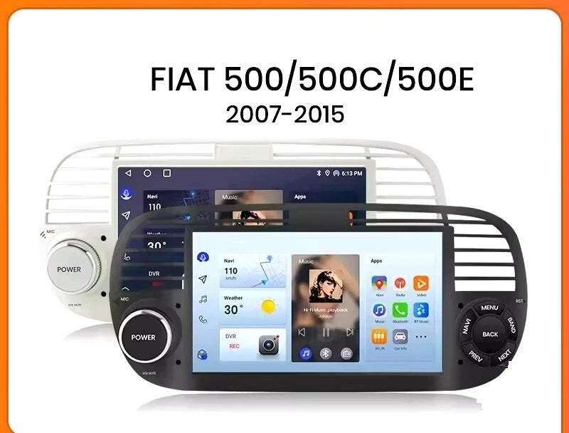 Autoradio Fiat 500 Abarth 2007-2015 Android 13 schermo multimediale Stereo GPS