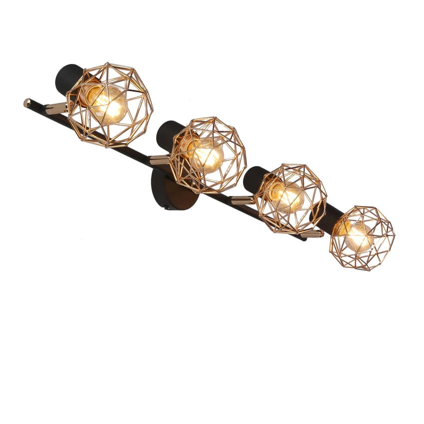 Candellux Acrobat plafoniera metallo rame/nera 4xE14