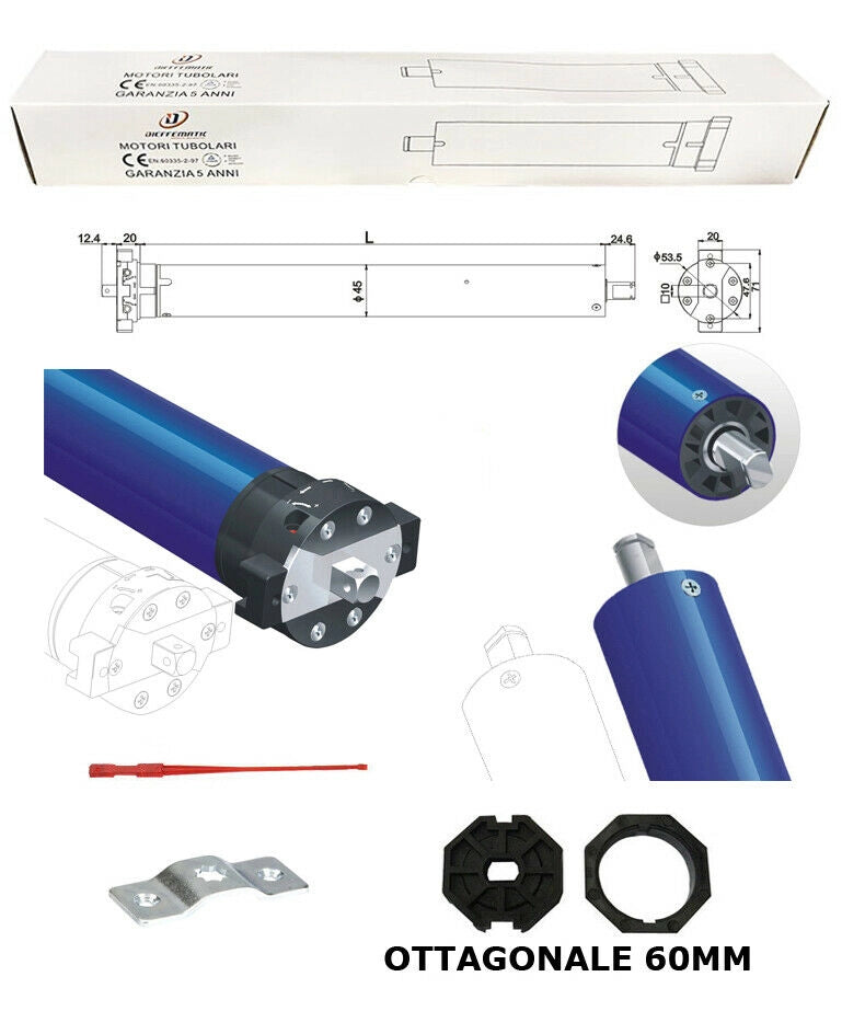 AUTOMATISMO TAPPARELLA MOTORE ELETTRICO SALI E SCENDI 220V 55KG SERRANDA CASA
