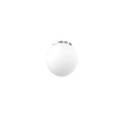 Plafoniera Contemporanea Mars Metallo Cromo Vetro Bianco 1 Luce E27 D20Cm