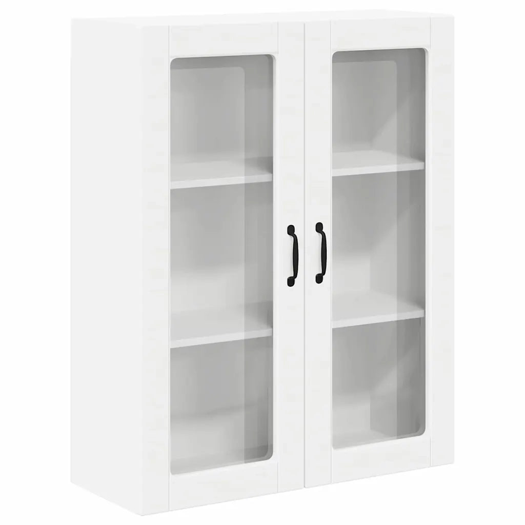 Pensile da cucina | Mobile in vetro da parete LUCCA Bianco 80 x 31 x 100 cm