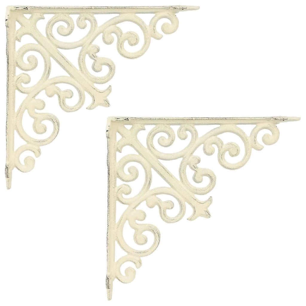 Supporti per mensole da parete 2 pz Bianco Antico 42038813