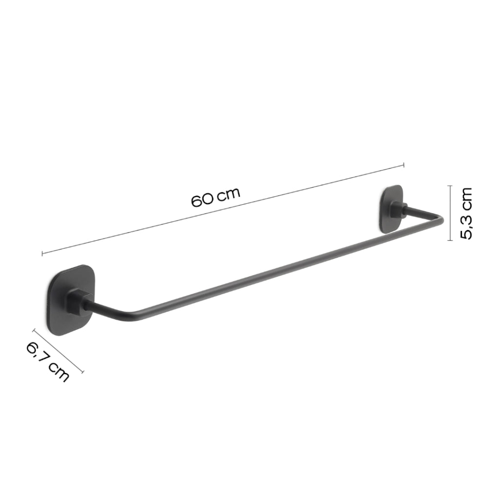 PORTASALVIETTE TEIDE 60CM NERO MATT.