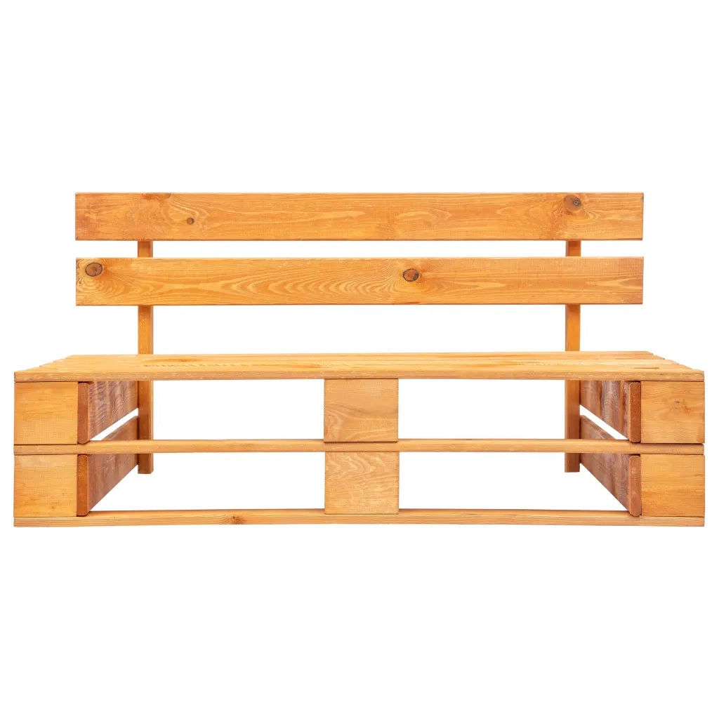 Panca da Giardino-Sgabello-Panca da esterno in Pallet in Legno Marrone ambra