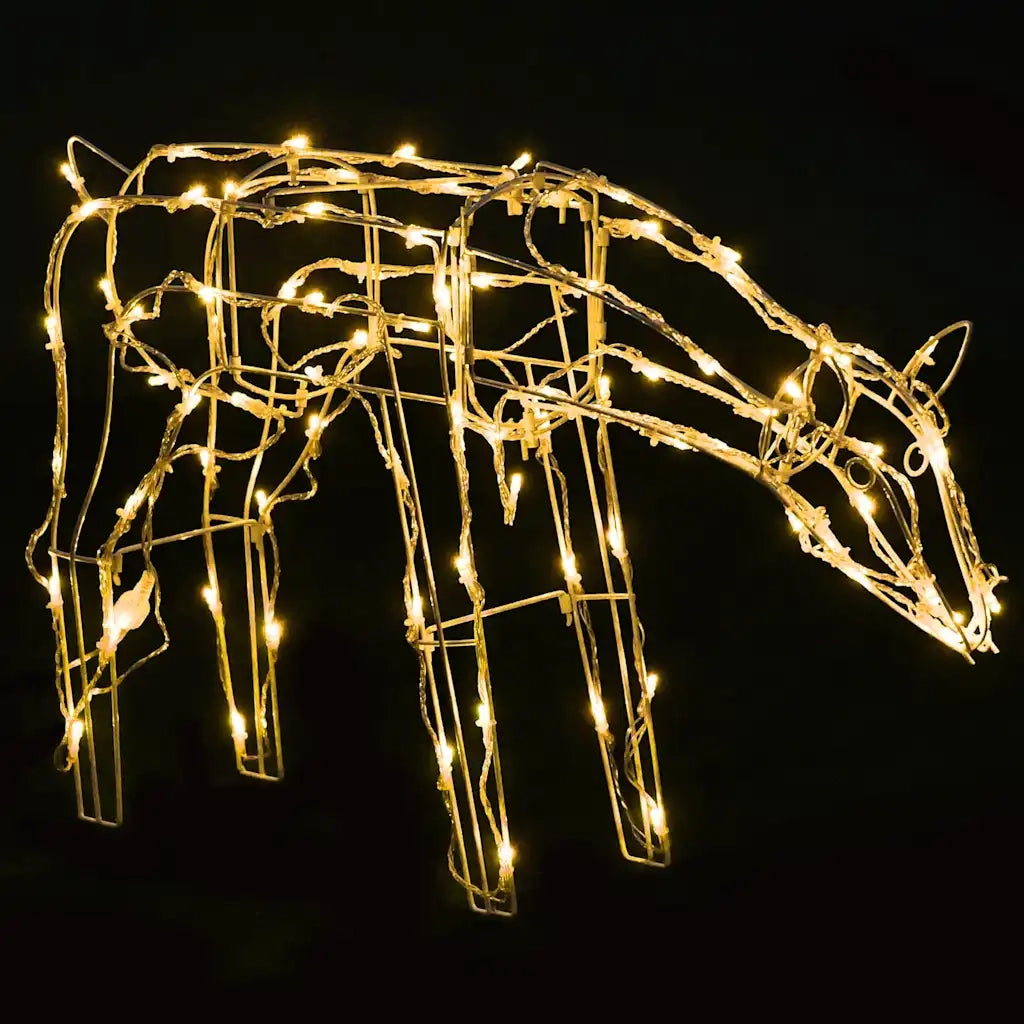 Decorazioni di Natale a Forma di Renne 3 pz 229 LED-Luci decorative natalizie 724532