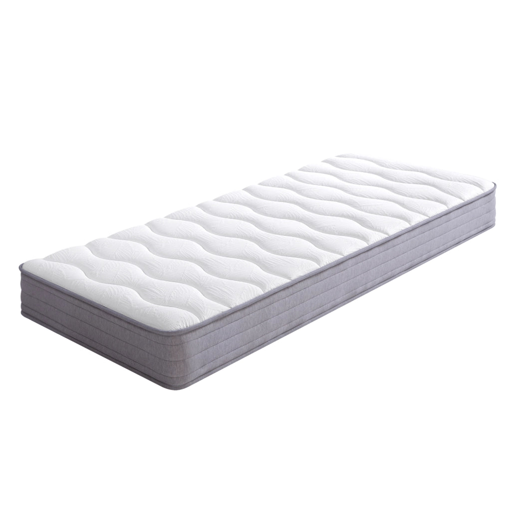 Matratze mit Federkern 90x200 cm, 20 cm Höhe, Härtegrad H3, ergonomische Module für Lendenwirbelentlastung, gerollt verpackt