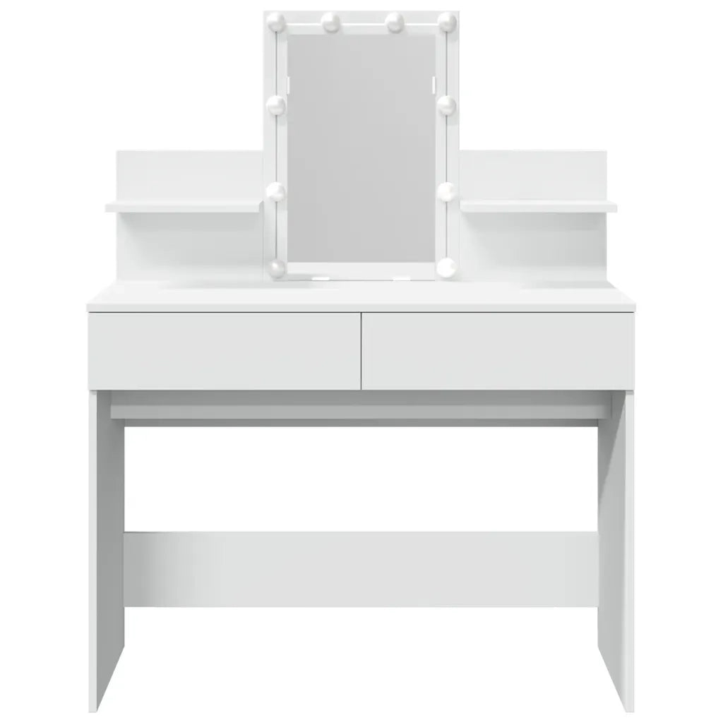 Toeletta | Tavolo da Trucco con LED Bianco 100x40x130 cm