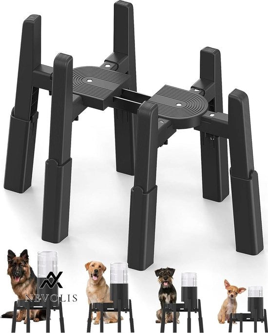 Pavimento per Cani Elevato con Regolazione della Base - Posizione Stabile e Antiscivolo per il Cibo per Cani di Dimensioni Grande, Media e Piccola.
