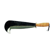 RINALDI N. 2 CM 29 Roncola Valcamonica Lama in Acciaio Forgiato e Temperato Manico in Cuoio con Gancio per Appendere colore Marrone