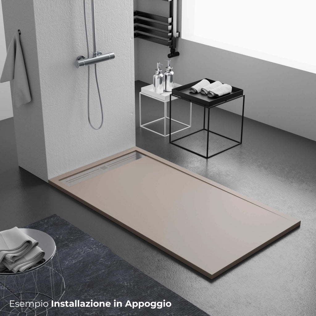 Piatto Doccia 70x170 cm in Pietra Bonussi Trivor Moka