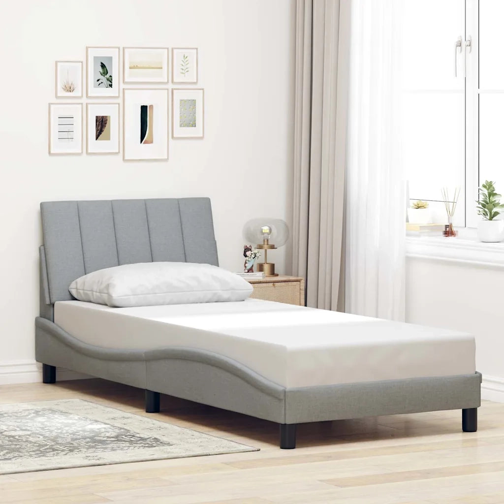 Giroletto senza Materasso Hanko Grigio Chiaro 80x200 cm Tessuto 3310419