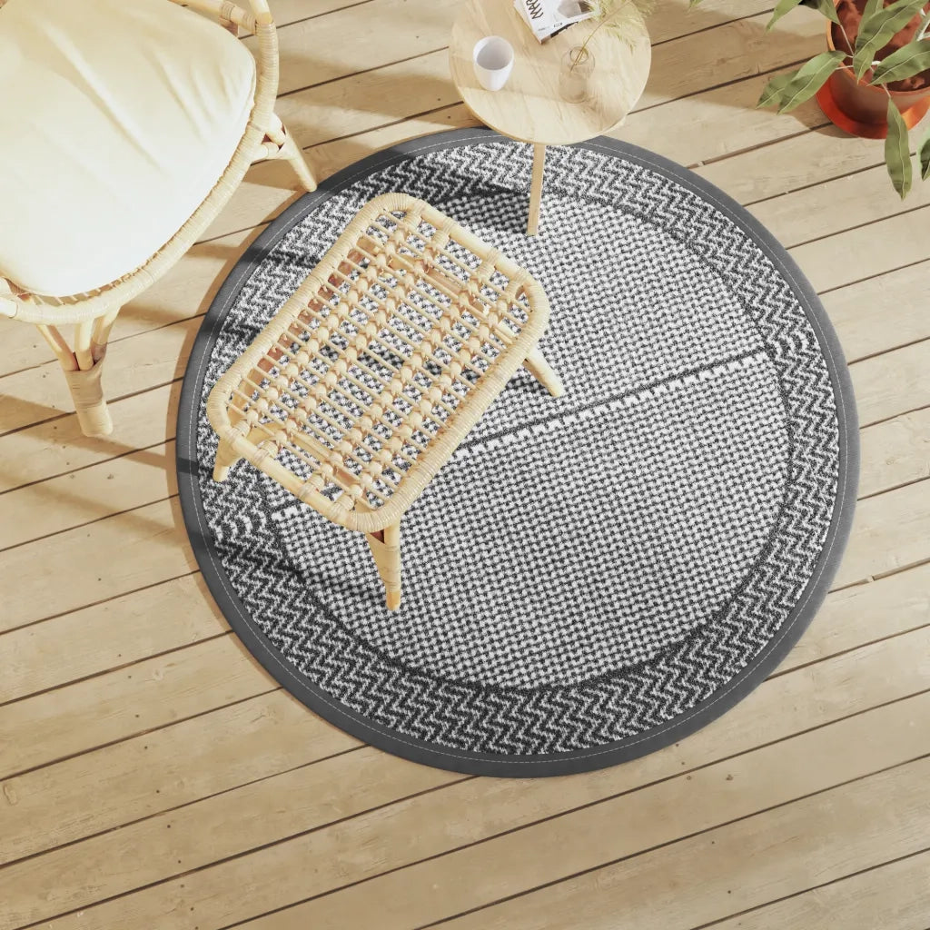 Tappeto da Esterno ARAKIL Grigio Ø120 cm in PP 368458