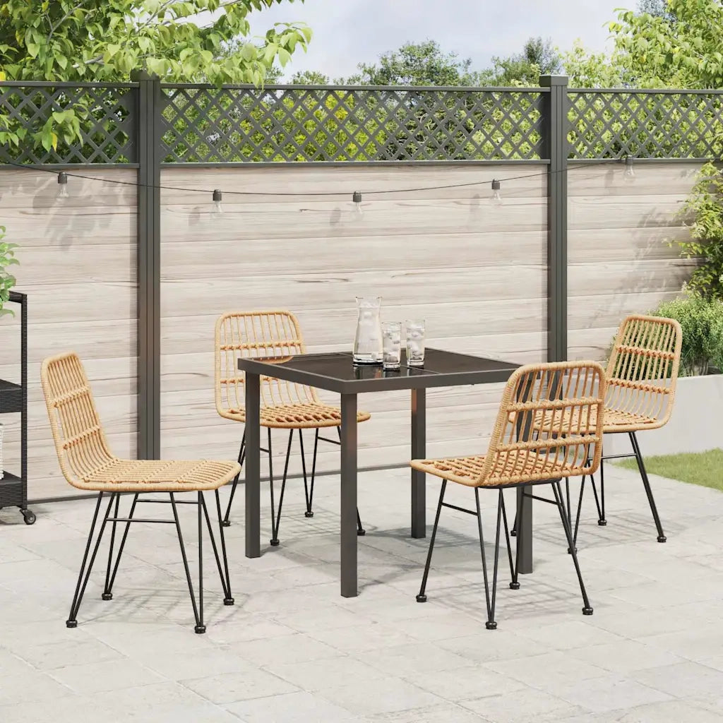 Set da Pranzo per Giardino 5 pz Marrone 3379192