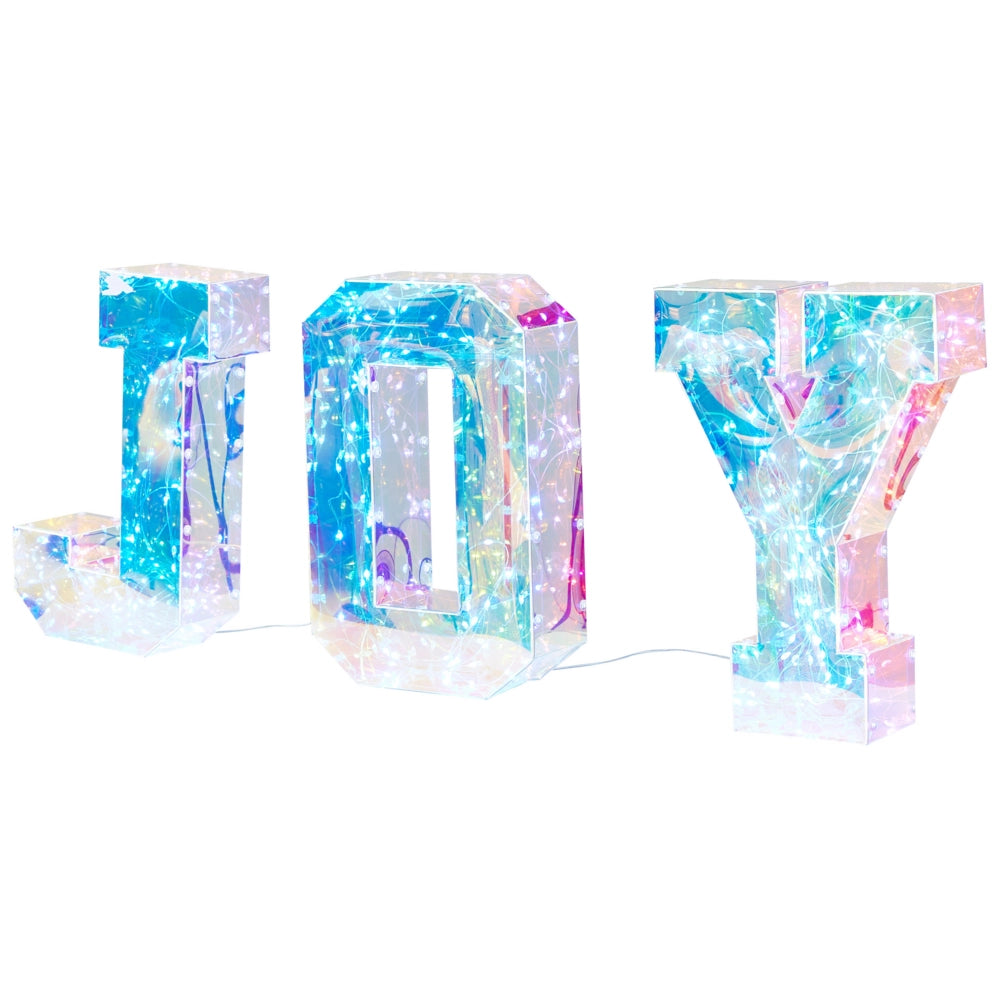3 pezzi LED Decorazione Multicolore Lettera Luci Joy Segnali Illuminati USB