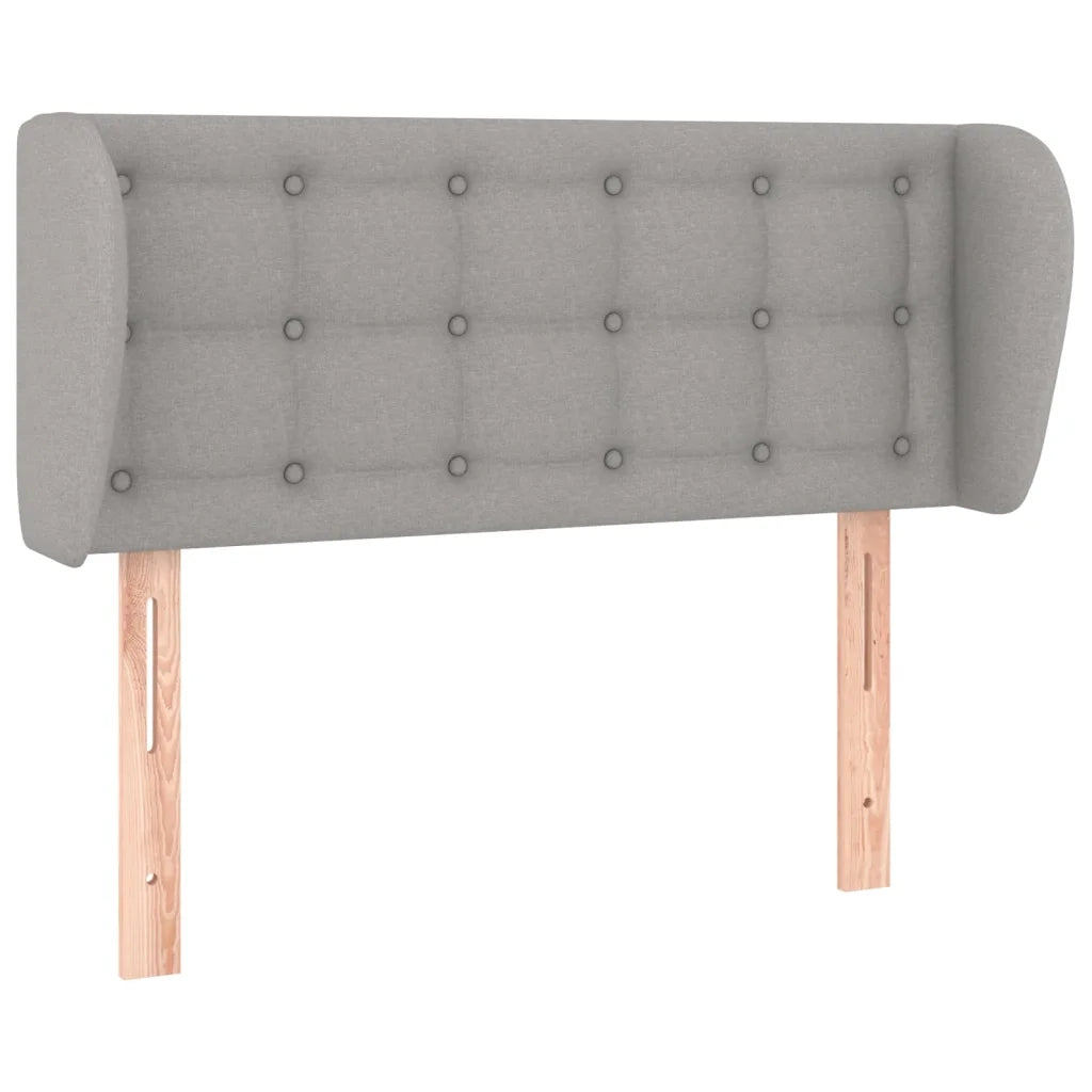 Testiera | Testata ad Orecchio Grigio Chiaro 103x23x78/88 cm in Tessuto