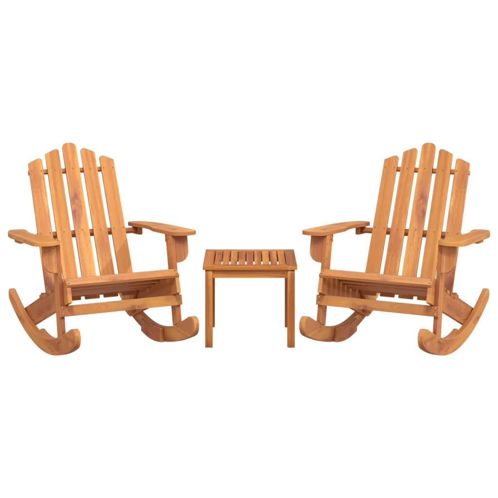 Set Salotto da Giardino Adirondack 3pz Legno Massello di Acacia 3152127