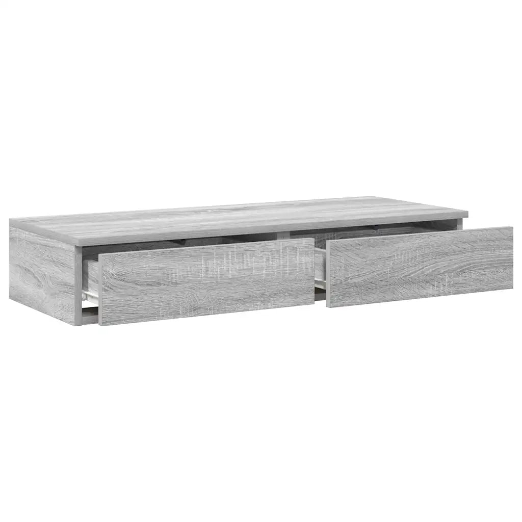 Cassetti per letto | Comodino | Armadio da Notte | Mobiletto da notte Grigio Sonoma 100 x 36,5 x 16,5 cm