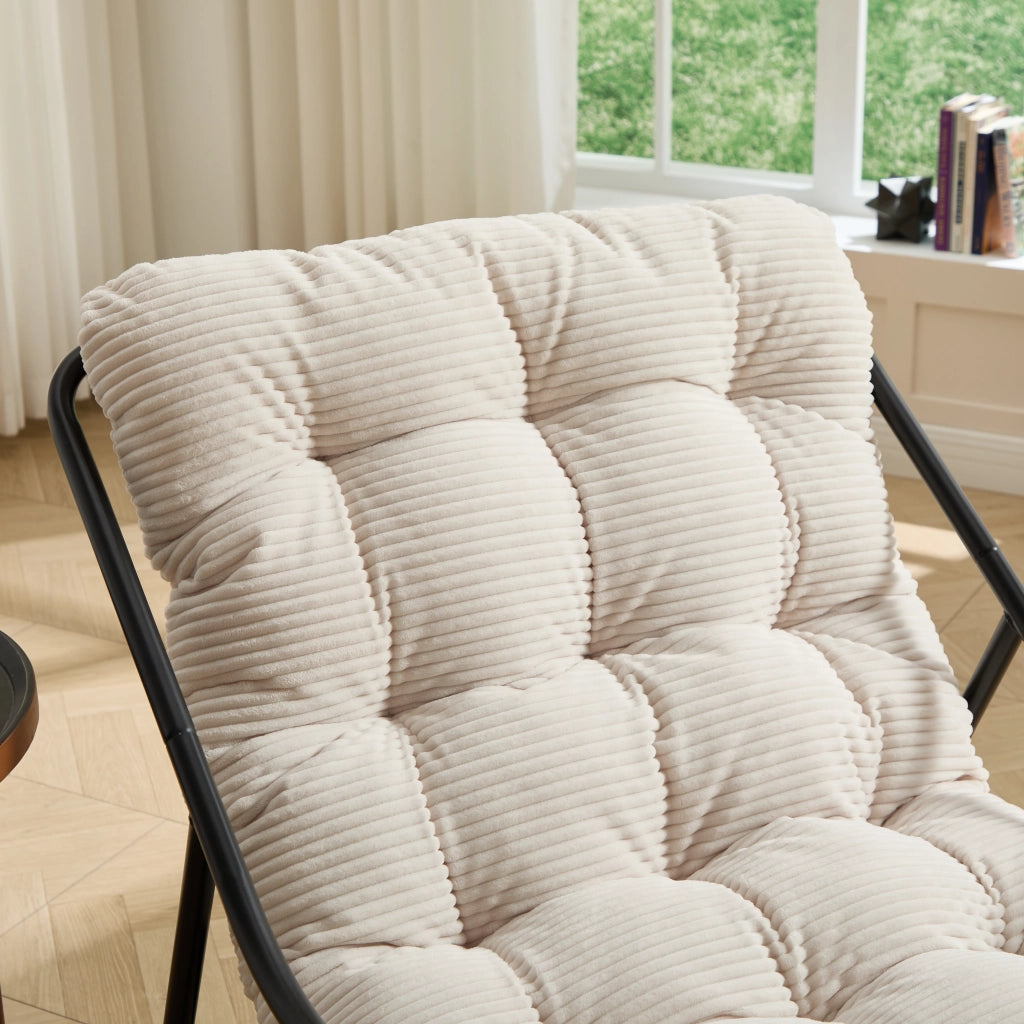 Poltrona Dondolo da Esterno ¨C MINIMAL ¨C Tessuto, Cuscino, Nero