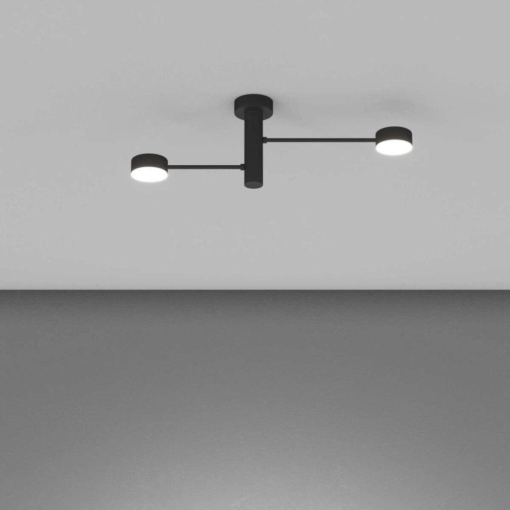 OCTOPUS APPLIQUE PLAFONIERA 2 LUCI ATTACCO GX53 NERO