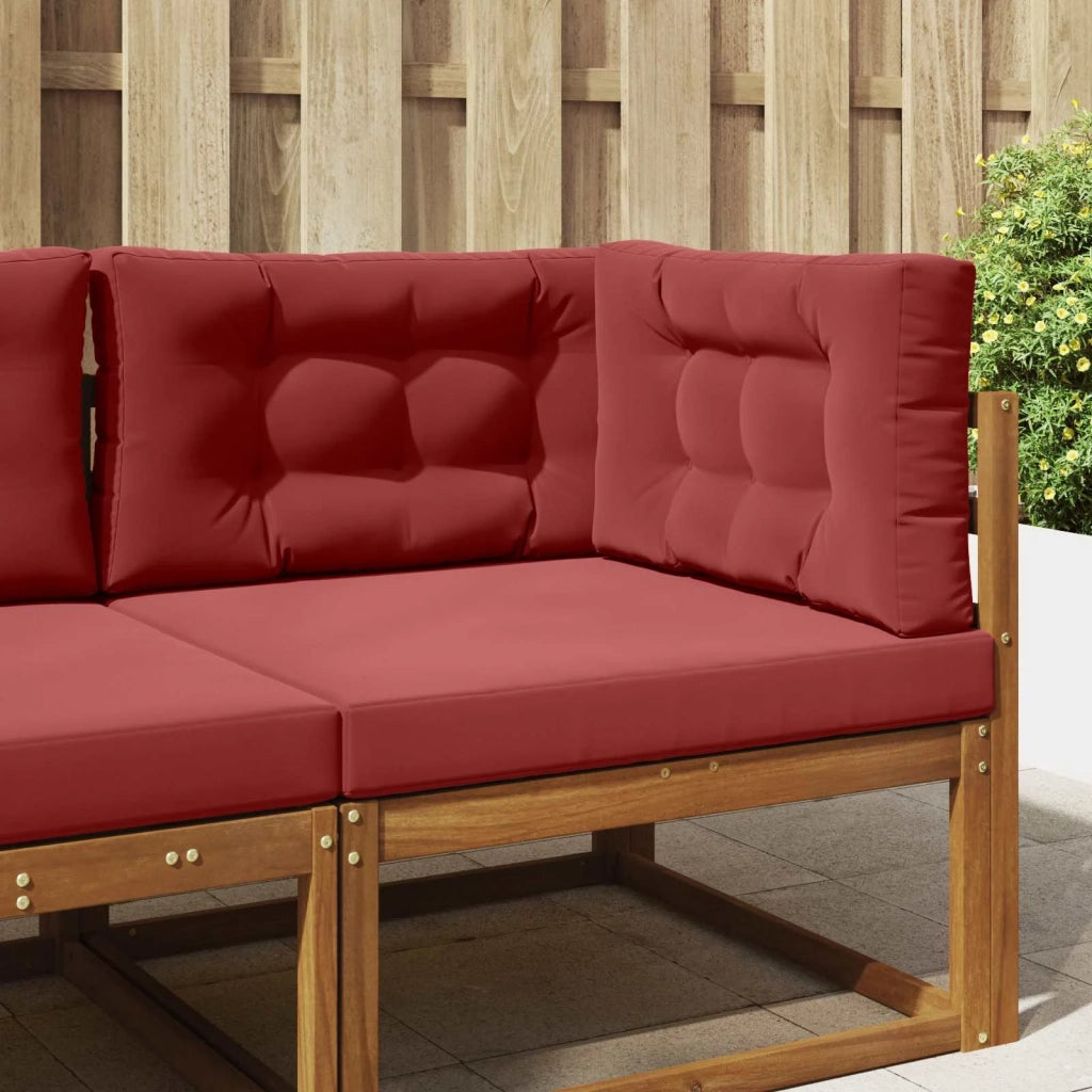 Cuscino per divano da esterno 3 pcs Rosso vino Poliestere 900889