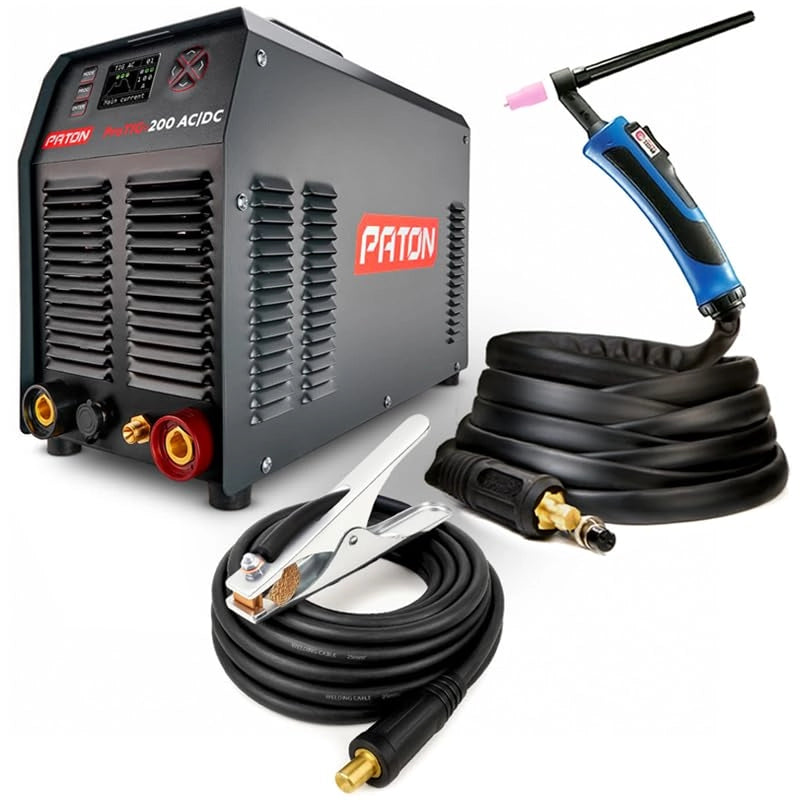 PATON ProTIG-200 Saldatrice TIG AC/DC 200 A con funzione pulse inverter 230 V per alluminio e acciaio
