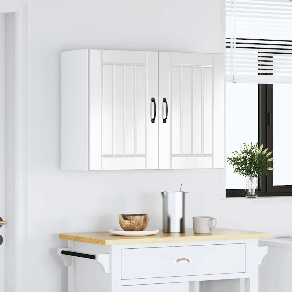 Pensile da Cucina Lucca Bianco Lucido in Legno Multistrato 853829