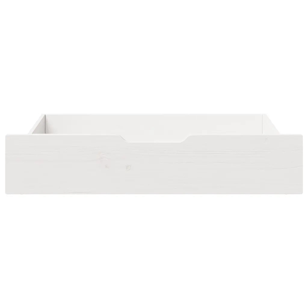 Cassettoni da Letto 2 pz Bianchi 85x55x17 cm in Legno di Pino 850927