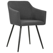 Sedie da Pranzo 2 pz Grigio Scuro in Tessuto 323094